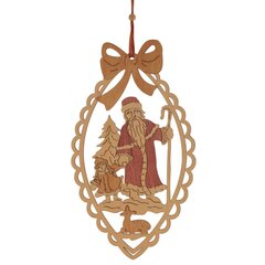 Украшение новогоднее "Дед Мороз со Снегурочкой", L16 W0,5 H27,5 см