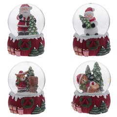Фигурка декор в стекл шаре "Мишка/Снеговик/Дед Мороз/Олень", D 6.5 см, L6,5 W6,5 H9 см, 4в.