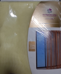 !Тюль 300*270 см., бледно желтая,шторная лента