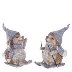 Фигурка декоративная "Ежик", L7,5 W9 H12 см, 2в.