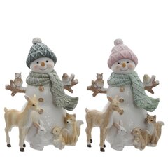 Фигурка декоративная "Снеговик", L12 W10 H16 см, 2в.