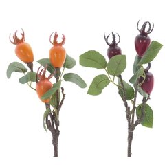 Ветка искусственная "Шиповник", L16 W13 H36 см, 2в.