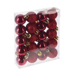 Набор из 20шт, Украшение новогоднее Шар "Снежок вишневый", D3 см, L11,5 W3 H14,5 см