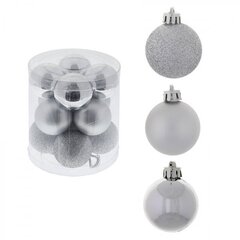 Набор из 12шт, Украшение новогоднее Шар "Серебряный жемчуг", D 4 см, L9,5 W9,5 H10,5 см