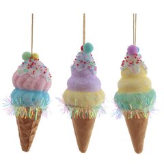 Изделие декоративное подвесное "Мороженое", L7 W7 H15 см, 3в.