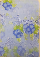 !09 Набор штор 2 штуки - Тюль 285*140 см., синяя, шторная лента