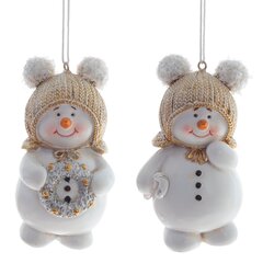 Изделие декоративное подвесное "Снеговик", L6 W4,5 H10 см, 2в.
