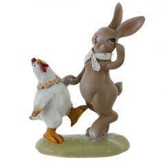 Фигурка декоративная "Заяц с курицей", L8 W4 H10,5 см