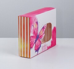 !09 Коробка (набор 8 штук) для сладостей «Улыбайся», 20 × 15 × 5 см.