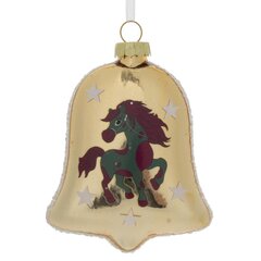 Украшение новогоднее "Колокольчик с лошадкой", L8 W2,5 H11 см