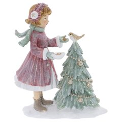 Фигурка декоративная "Девочка и елка", L10 W5 H12 см