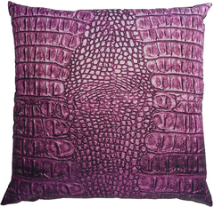 !Подушка декоративная "Рептилия" 35*35 см., цвет фиолетовый