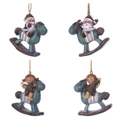 Фигурка декоративная подвесная "Ангел/ Дед Мороз", L5,5 W2 H6 см, 4в.