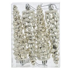 !09 Набор из 4шт Украшение новогоднее "Шишка", L10,5 W3,5 H14 см