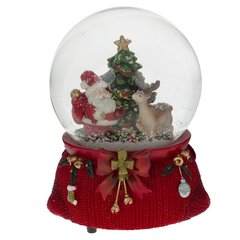 Фигурка декор в стекл шаре "Санта" (муз с ключ), D 10 см, L10,5 W10 H14 см