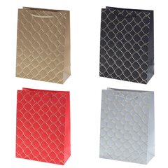 Пакет подарочный (бумага 210г/м2, блок микс 12шт), L18 W8,5 H24 см, 4в.