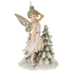 Фигурка декоративная "Фея с елочкой", L11 W6 H17 см