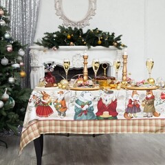 !09 Скатерть "Winter holidays" 150х220 см +/-3см с ГМВО, хлопок 100%