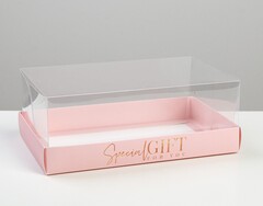 !09 Комплект из 3-х штук микс: Коробка кондитерская, упаковка, Gift, 22 х 8 х 13,5 см. (1 штука)+ Коробка кондитерская для муссовых пирожных «Сердечки», 27 х 8.6 х 6.5 см. ( 2 штуки)