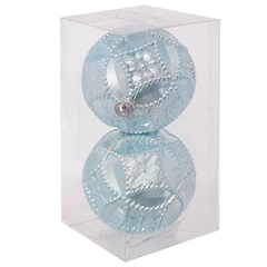 Набор из 2шт Украшение новогоднее Шар "Готический орнамент", D10 см, L20 W10 H10 см