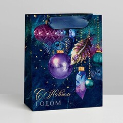 !Пакет ламинированный 6 штук вертикальный «Сверкай огнями», 12 × 15 × 5,5 см