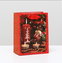 !НАБОР 5 ШТУК - Пакет "Новогоднее настроение!" , 11,5*14,5 см., ламинированный