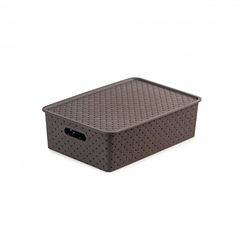 Корзинка БЕРЕСТА венге 7.5л с крышкой