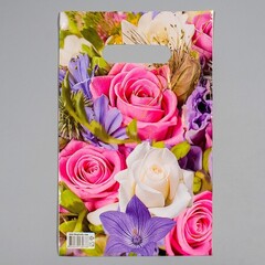 !Пакет "Лирика", 10 штук полиэтиленовый с вырубной ручкой, 30 мкм , 20 х 30 см микс