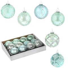 Украшение новогоднее Шар "Веселые ребята в бирюзовом", D 8 см, L36 W28 H11 см, 6в.