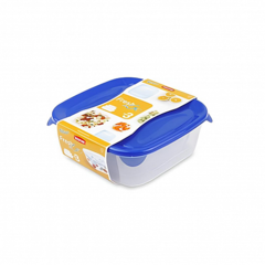 Набор контейнеров для СВЧ FRESH&GO 0.81.72.90.25л синий