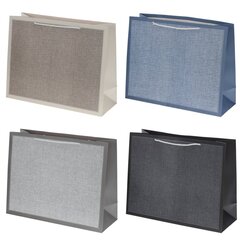 Пакет подарочный L (бумага 250г/м2, блок 12шт), L42 W15 H33 см, 4в.