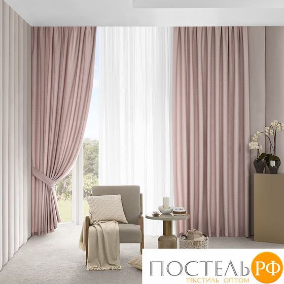 TOGAS Шторы АЛАБИ роз. 260x300-2, подхваты-2, 4 пр.