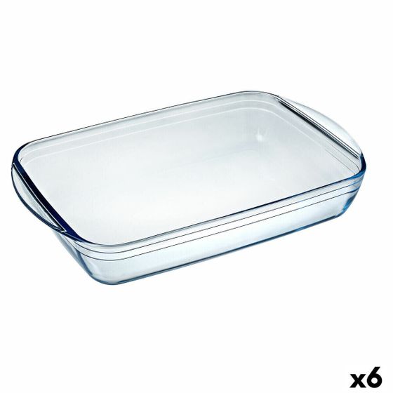 Поднос Pyrex Classic 4,6 L 40,3 x 26,3 x 7,3 cm Прозрачный Cтекло (6 штук)