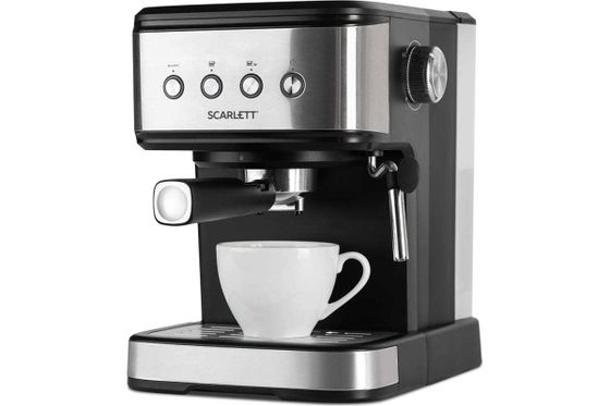 Кофеварка рожковая Scarlett SC-CM33022 1100Вт серебристый/черный