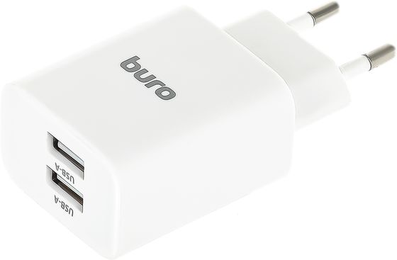 Сетевое З/У Buro BUWE1 2xUSB 10.5Вт 5В 2.1A белый (BUWE10S200WH)