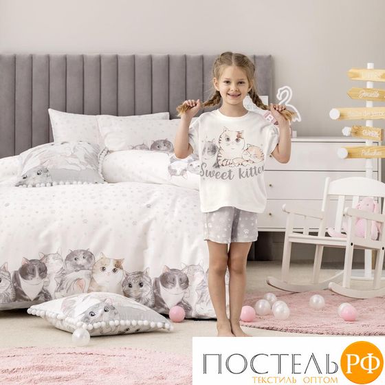 КИТТИ бел-сер Пижама для девочек р.128-134 см