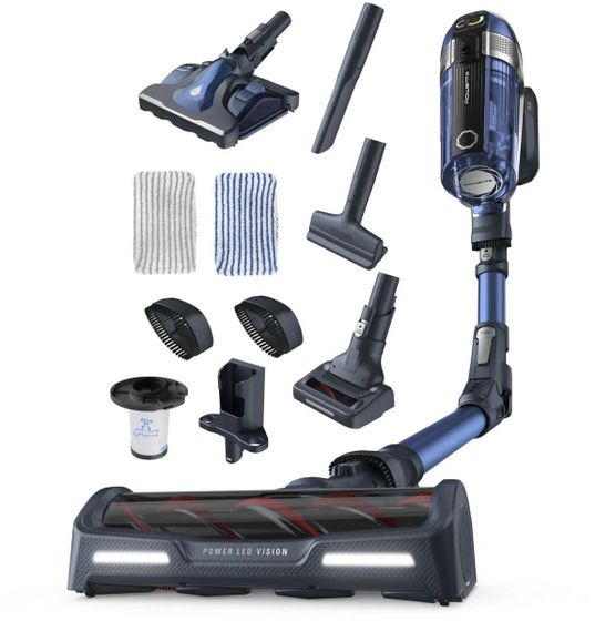 Пылесос ветрикальный Tefal TY9890WO синий/серый