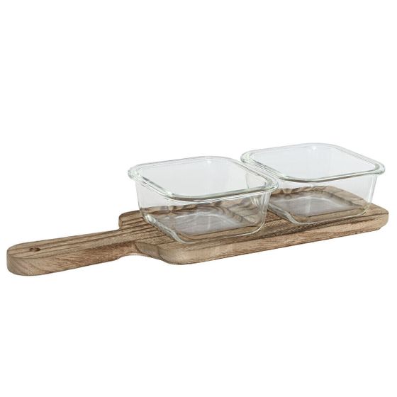 поднос для закусок Home ESPRIT Натуральный 320 ml 36 x 11 x 6 cm