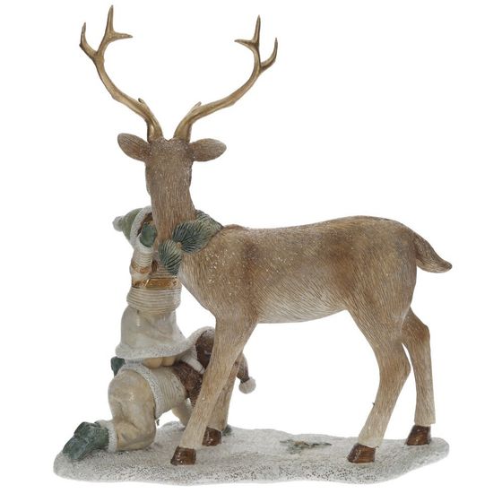 Фигурка декоративная &quot;Олень и дети&quot;, L20 W9 H23 см