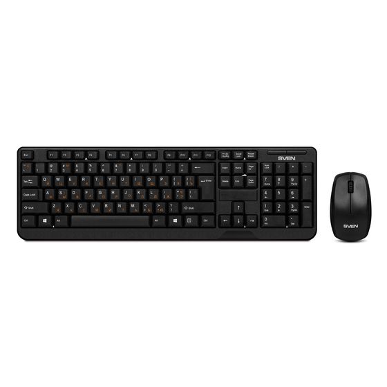 Клавиатура+мышь Sven Comfort 3300 Wireless беспроводной черный (SV-03103300WB)