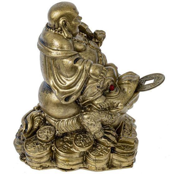 Фигурка декоративная &quot;Будда на денежной лягушке&quot;, L7,5 W5 H7,5 см