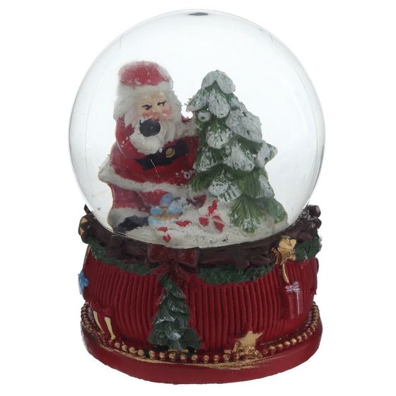 Фигурка декоративная &quot;Дед Мороз/Снеговик&quot; в стекл шаре, L6 W6 H8,5 см, 2в.