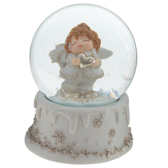 Фигурка декор в стекл шаре &quot;Ангелочек&quot;, D 6 см, L7 W7 H8,5 см, 3в.