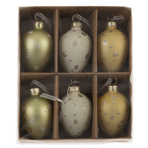 Набор из 6-ти изделий декоративных подвесных &quot;Яйцо пасхальное&quot; (4*6), L13 W16 H4 см