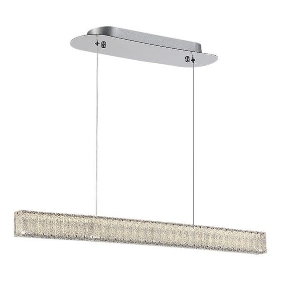 Люстра подвесная St Luce. SL6008.133.01. Latozzo. 1х30 Вт, LED, 3000K, 1125 Lm, 100х6х200 см, цвет хром