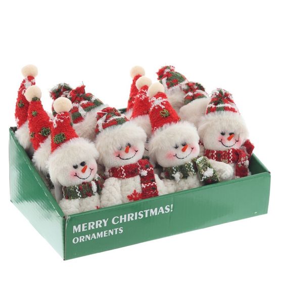 Снеговик подвесной, L12 W7 H18 см, 2в.