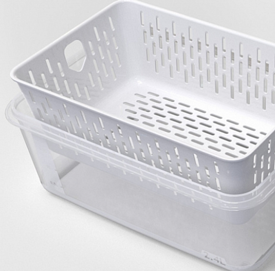 Контейнер с сеткой ЭКСТРА ЛОК BRIGHT L 2.4л