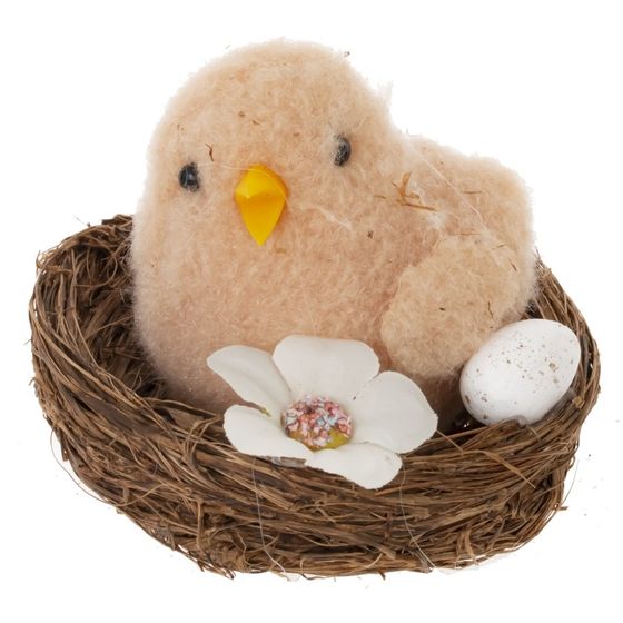 Изделие декоративное "Гнездо пасхальное", L8 W8 H6,5 см, 2в.