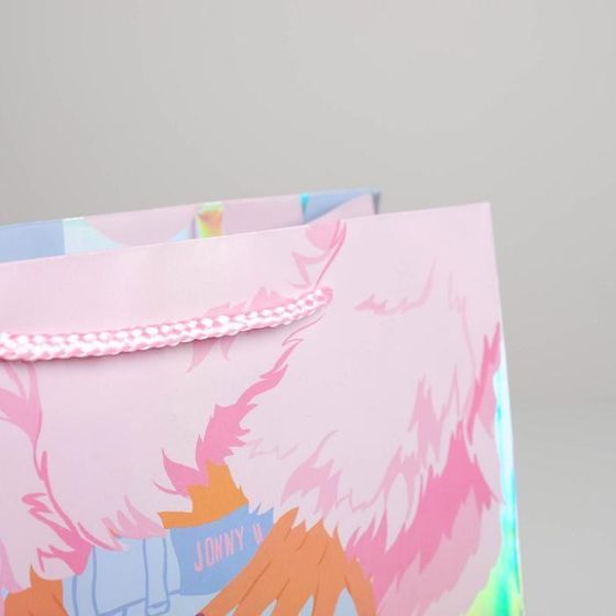 !Пакет подарочный голографический «Не верь слухам», 23 × 27 × 11,5 см