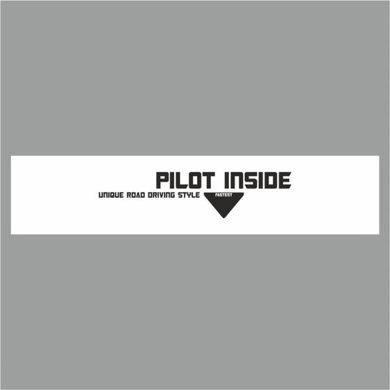 Полоса на лобовое стекло &quot;PILOT INSIDE&quot;, белая, 1220 х 270 мм